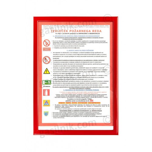 Rdeč lesen požarni okvir